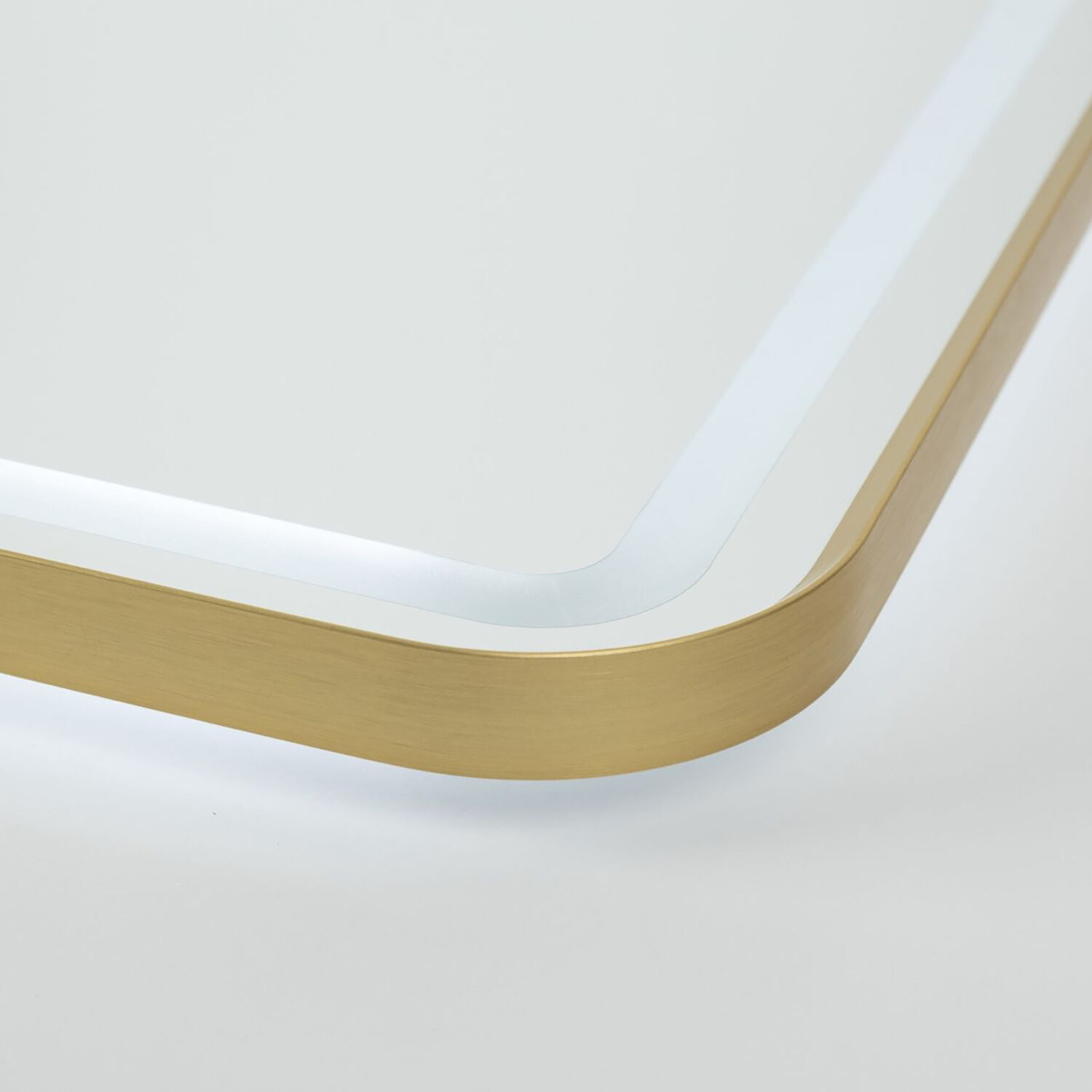 Reflections 31.5 X 23.6 inch Brushed Brass LED Mirror