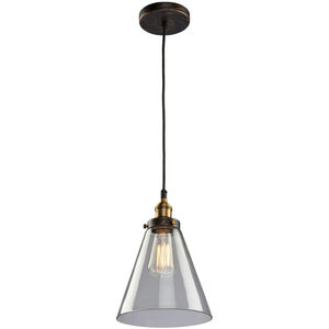Greenwich 1 Light 8 inch Bronze and Copper Pendant Ceiling Light