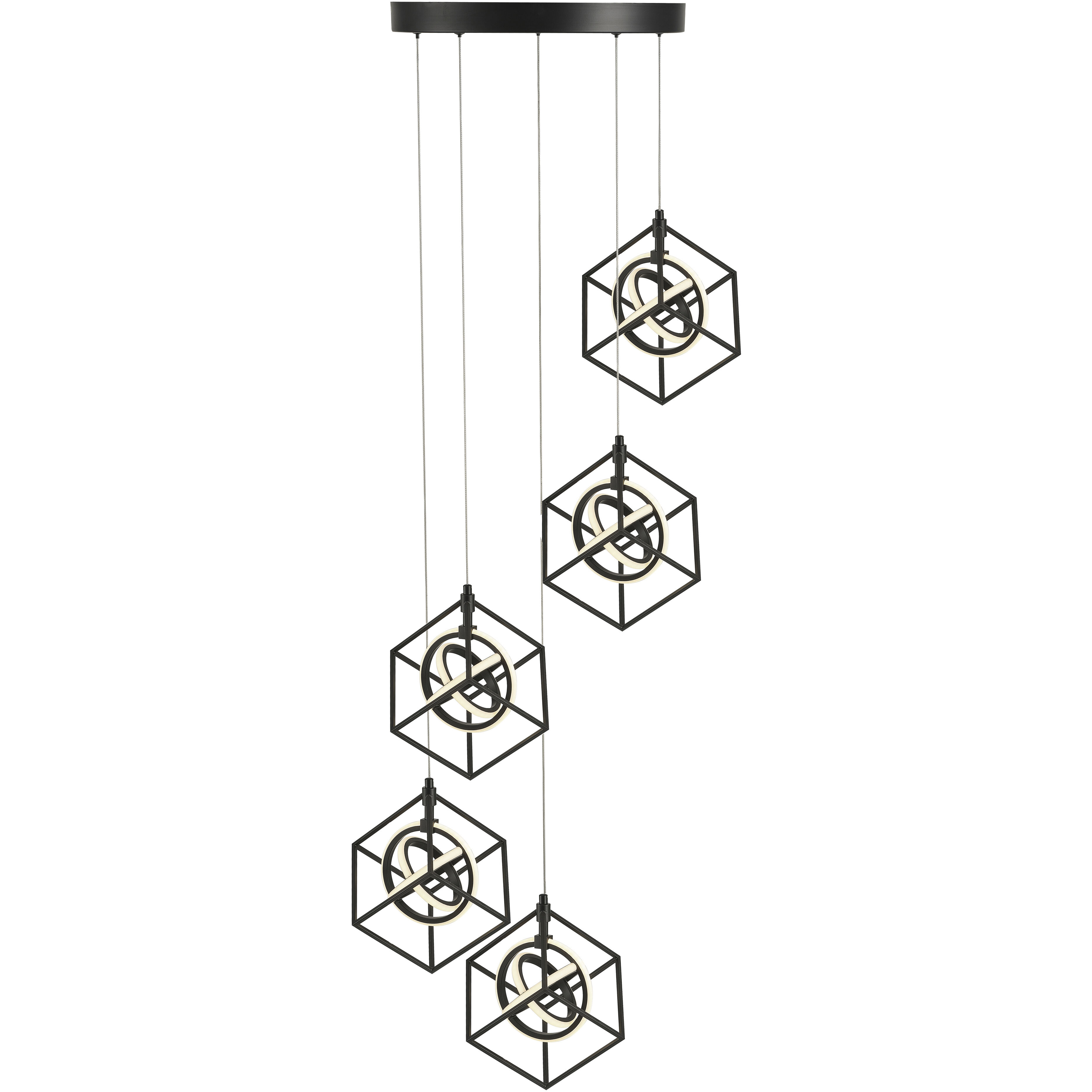 Tulip LED 24 inch Matte Black Pendant Ceiling Light 