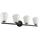 Brooke 4 Light 31.25 inch Black Bathroom Vanity Wall Light