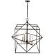 Roxton LED 32 inch Matte Black and Polished Nickel Chandelier Ceiling Light