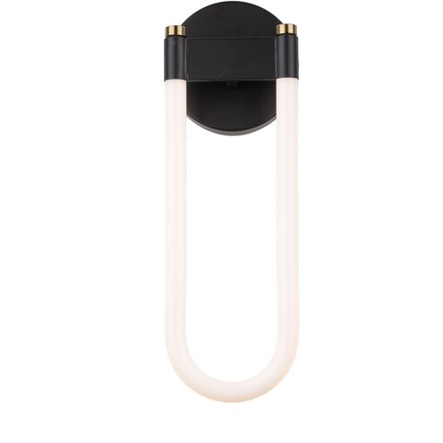 Cascata LED 6.75 inch Black and Brushed Brass Wall Sconce Wall Light