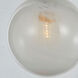 Gem LED 6 inch Black and Brushed Brass Pendant Ceiling Light in Glossy Textured White