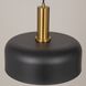 Orsa 1 Light 11.5 inch Black and Brushed Brass Down Pendant Ceiling Light