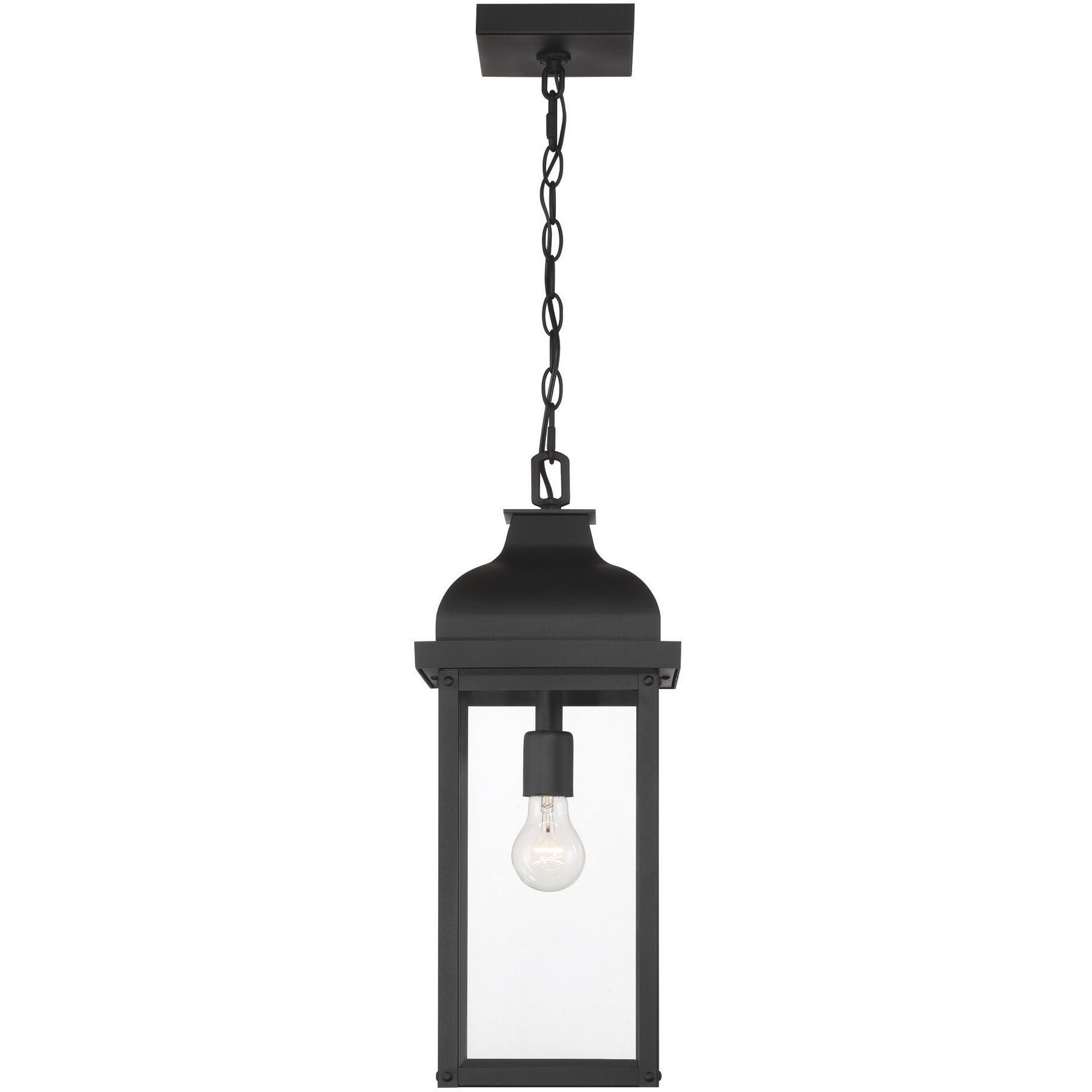 Madrid 1 Light 8 inch Black Outdoor Pendant