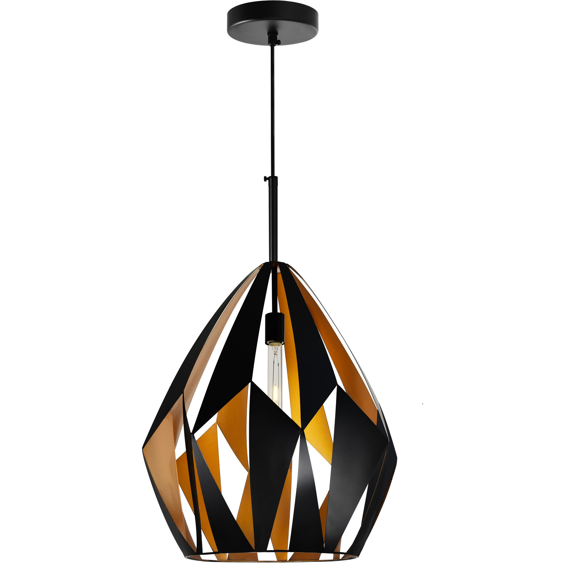 Oxide 1 Light 20 inch Black and Copper Down Pendant Ceiling Light