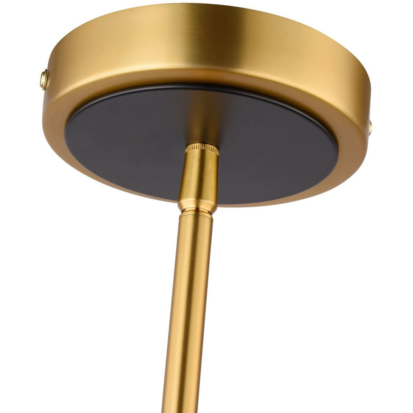Baltic LED 15 inch Black and Brass Pendant Ceiling Light