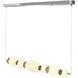 Strata LED 40.55 inch Satin Nickel Linear Island Pendant Ceiling Light