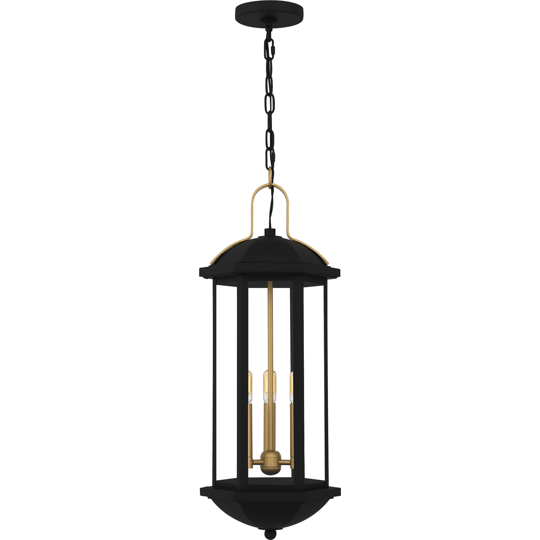 Crestfield 3 Light 10 inch Matte Black Mini Pendant Ceiling Light, Small
