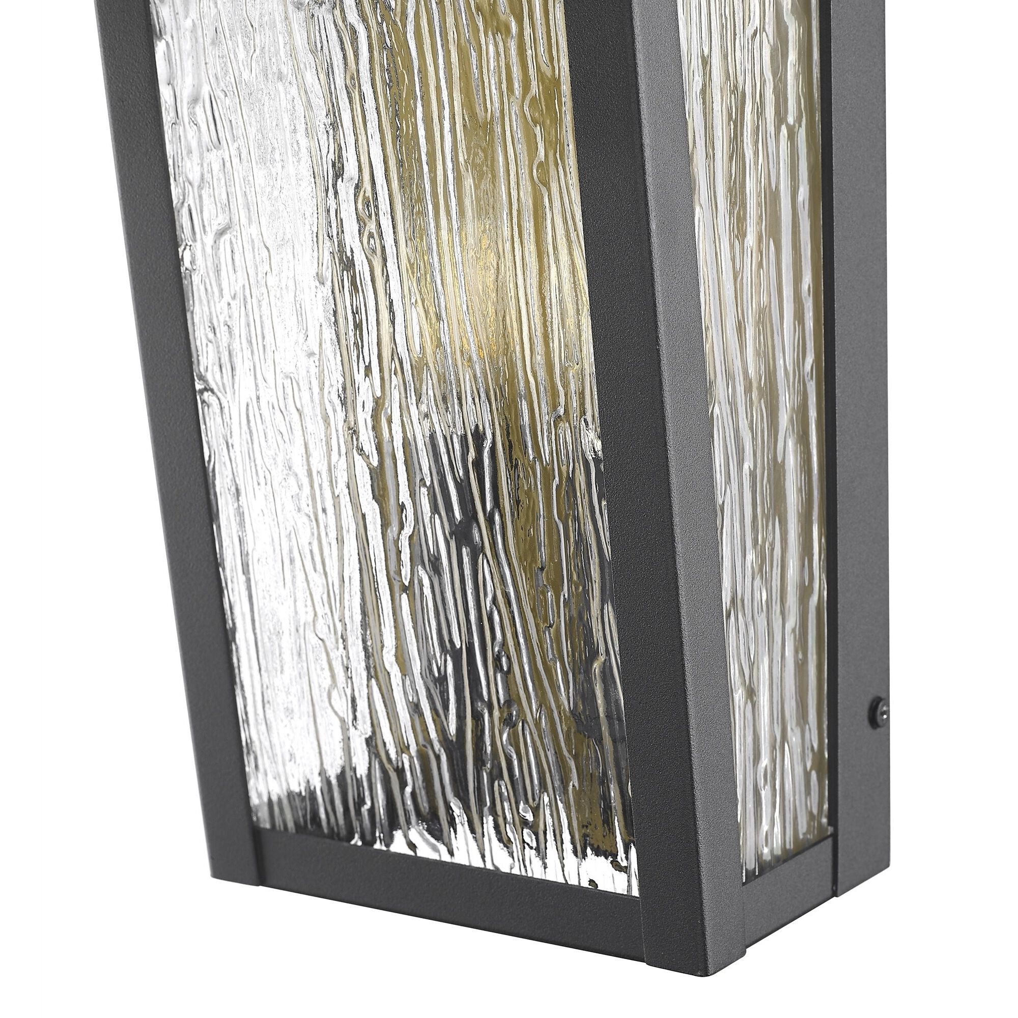 Point 2 Light 13.5 inch Black and Brass Outdoor Wall Sconce