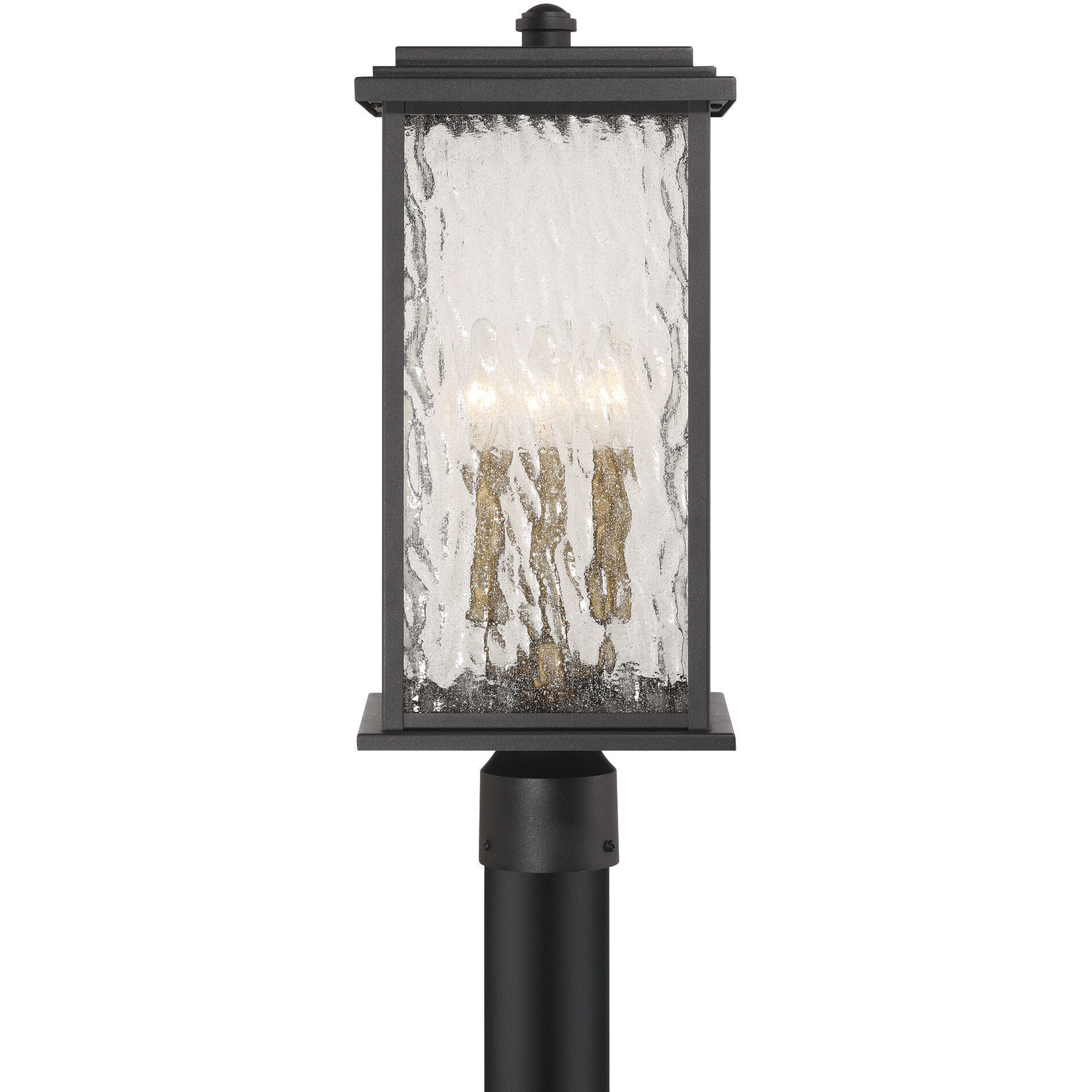 Estate 3 Light 20 inch Black and Brass Outdoor Post Light