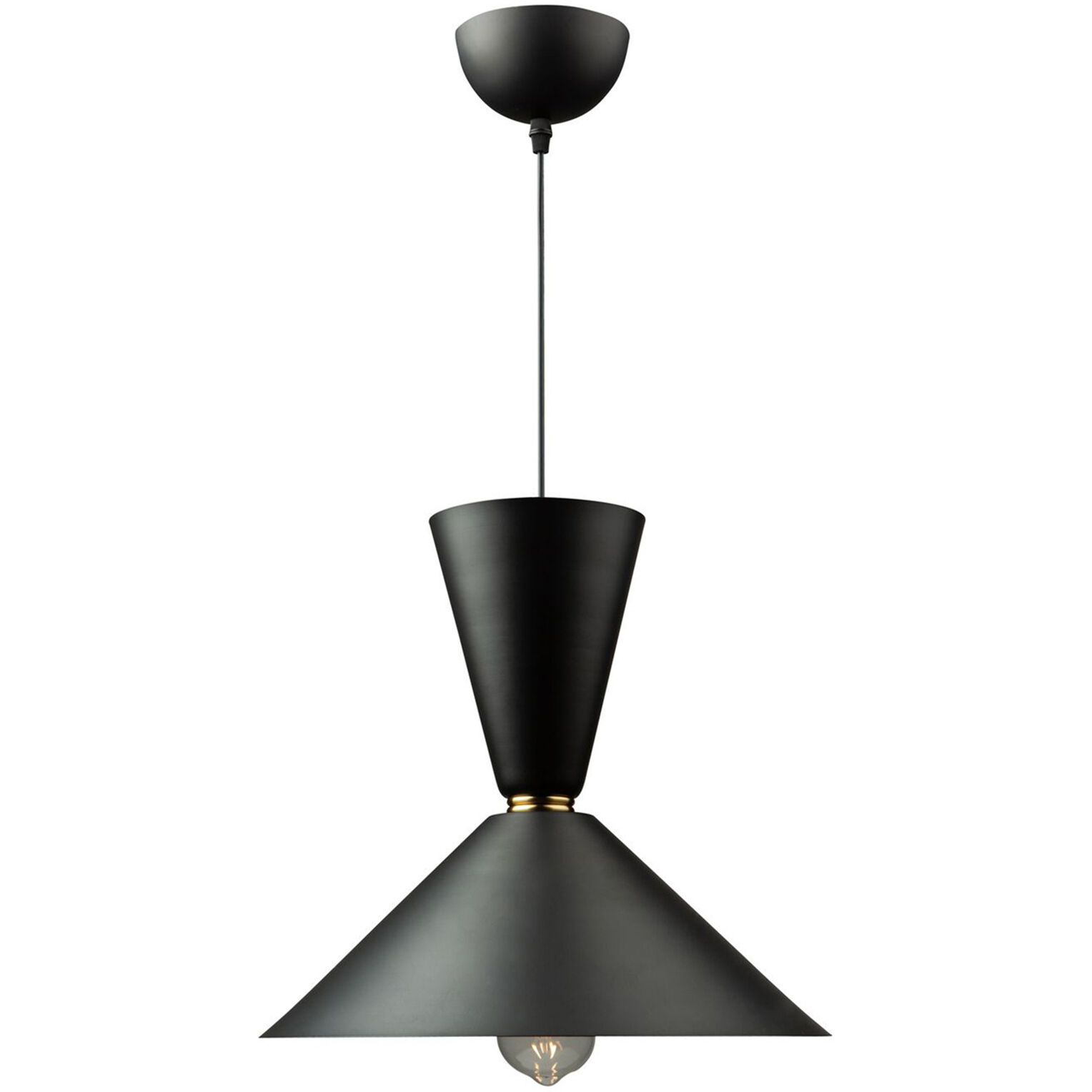 Tempo LED 14 inch Matte Black and Brass Pendant Ceiling Light