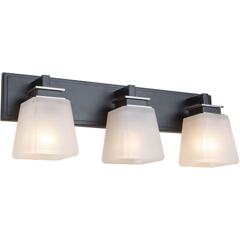 Eastwood 3 Light 24 inch Black and Brushed Nickel Vanity Light Wall Light
