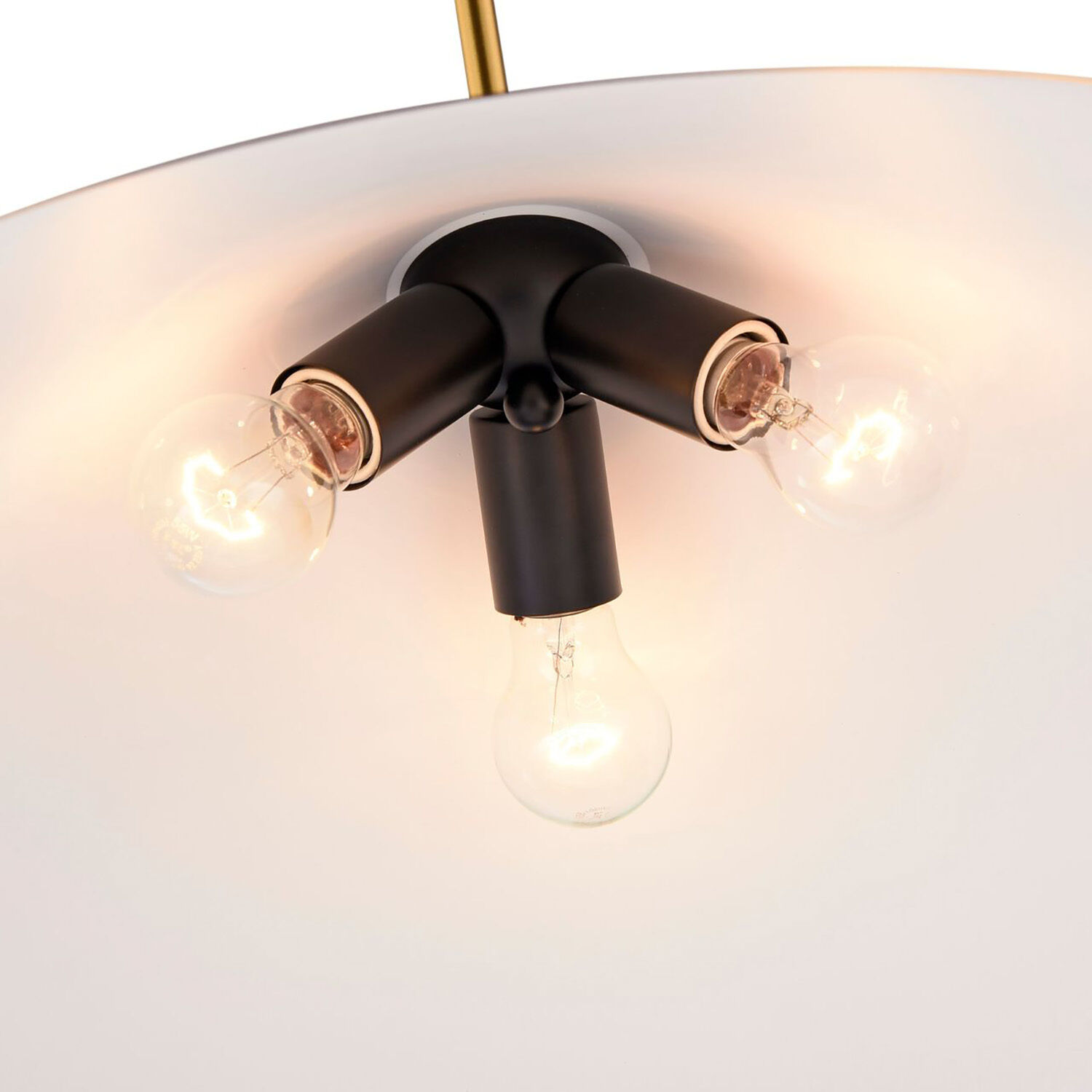 Baltic LED 24 inch Black and Brass Pendant Ceiling Light