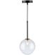 Aurelia 1 Light 8 inch Matte Black and Brass Pendant Ceiling Light