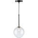 Aurelia 1 Light 8 inch Matte Black and Brass Pendant Ceiling Light