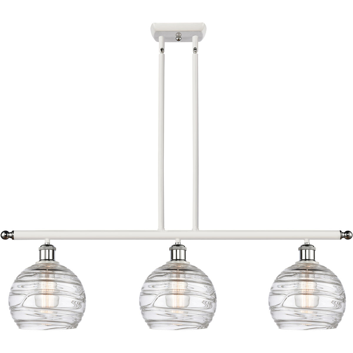 Ballston Deco Swirl 3 Light 36.00 inch Island Light