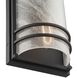 Keswick 2 Light 16.25 inch Black Outdoor Wall Sconce