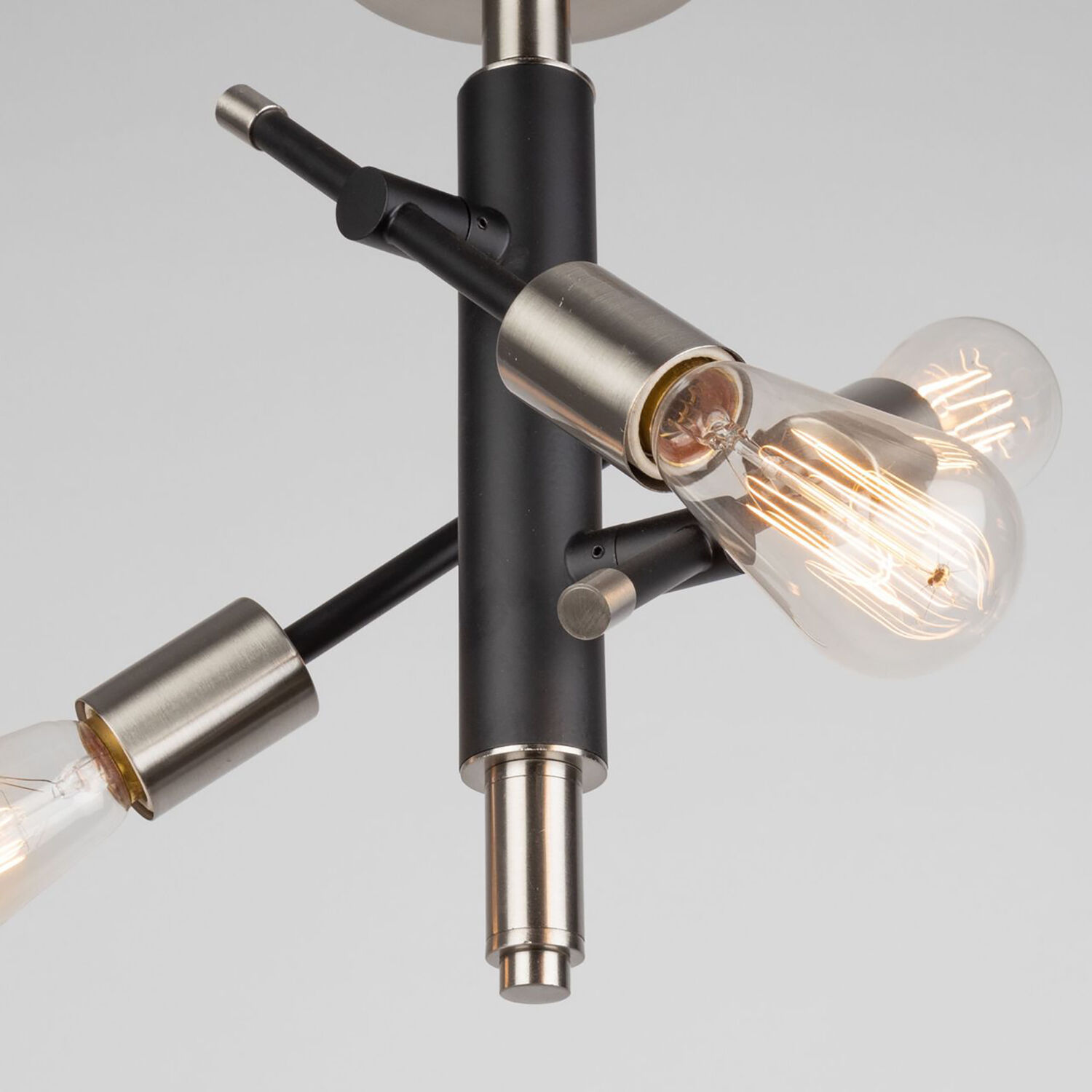 Truro LED 9 inch Black and Brushed Nickel Semi-Flush Mount Ceiling Light