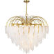 Alessia 24 Light 33.6 inch Brushed Brass and White Chandelier Ceiling Light