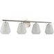 Brooke 4 Light 31.25 inch Brushed Nickel Bathroom Vanity Wall Light