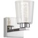 Dalton LED 4.25 inch Chrome Bathroom Sconce Wall Light
