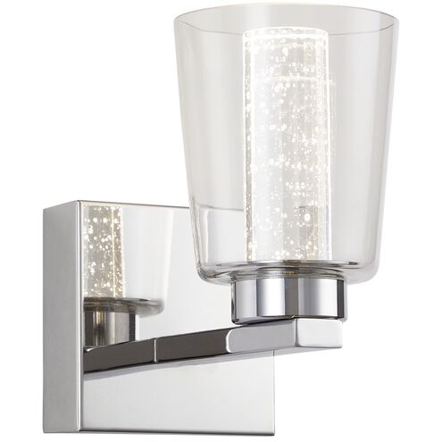 Dalton LED 4.25 inch Chrome Bathroom Sconce Wall Light