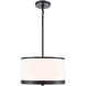 High Street 3 Light 12.01 inch Black Pendant Ceiling Light
