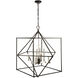 Roxton LED 32 inch Matte Black and Polished Nickel Chandelier Ceiling Light