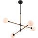 Capilano LED 35.7 inch Black Chandelier Ceiling Light