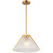 Baltic LED 15 inch Black and Brass Pendant Ceiling Light