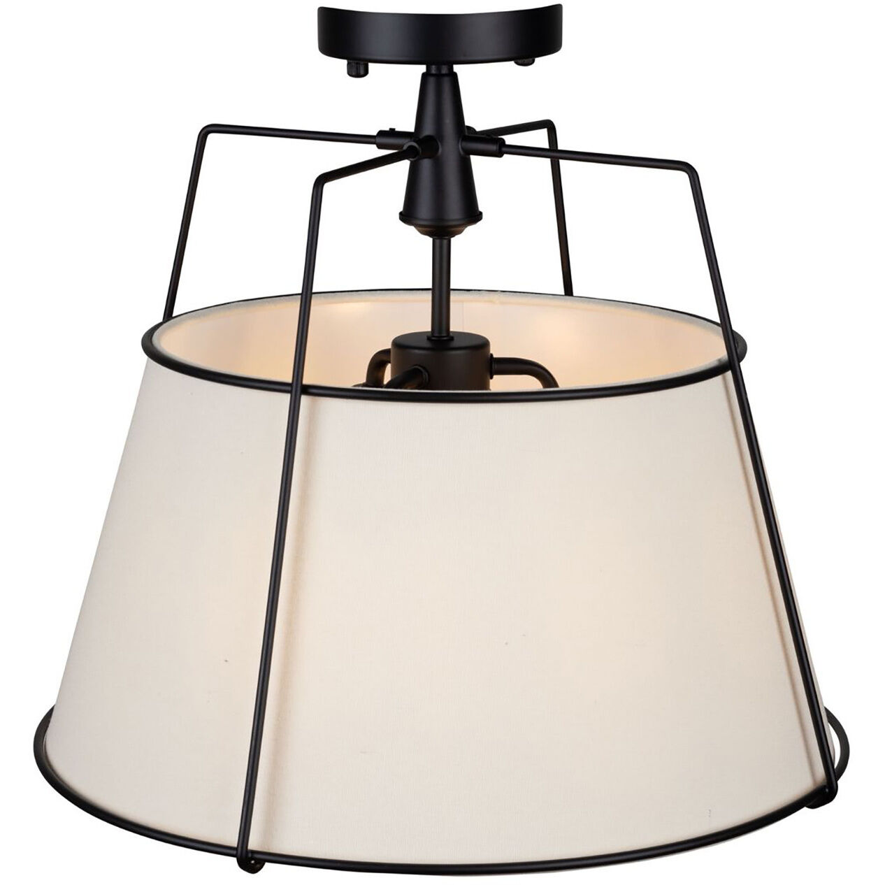 Pullman LED 17 inch Black Semi-Flush Mount Ceiling Light