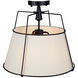 Pullman LED 17 inch Black Semi-Flush Mount Ceiling Light