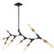 Filiali LED 45.5 inch Black and Harvest Brass Chandelier Ceiling Light