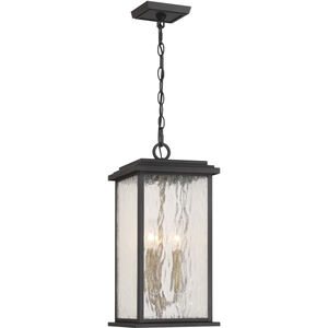 Estate 3 Light 8.5 inch Black and Brass Outdoor Pendant