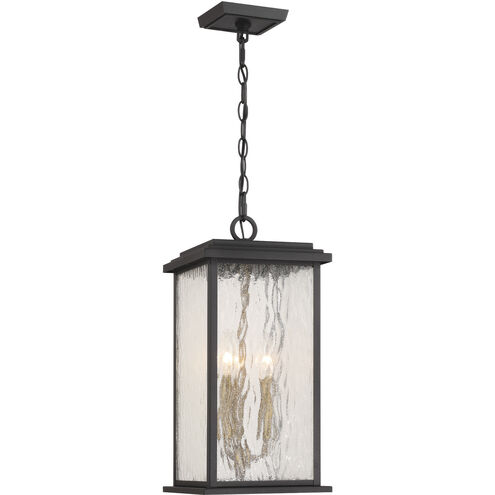 Estate 3 Light 8.5 inch Black and Brass Outdoor Pendant