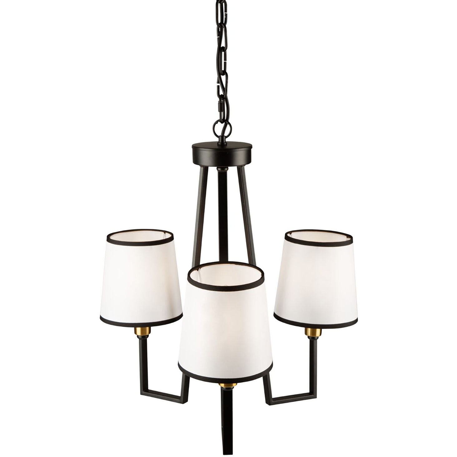 Coco LED 19.7 inch Gold and Black Chandelier Ceiling Light