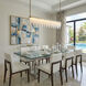 Roselle LED 39.4 inch Legacy Brass Linear Island Pendant Ceiling Light