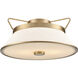 Layla LED 15.75 inch Brushed Brass Semi-Flush Mount Ceiling Light
