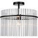 Ava 1 Light 15.7 inch Black Semi Flush Mount Ceiling Light