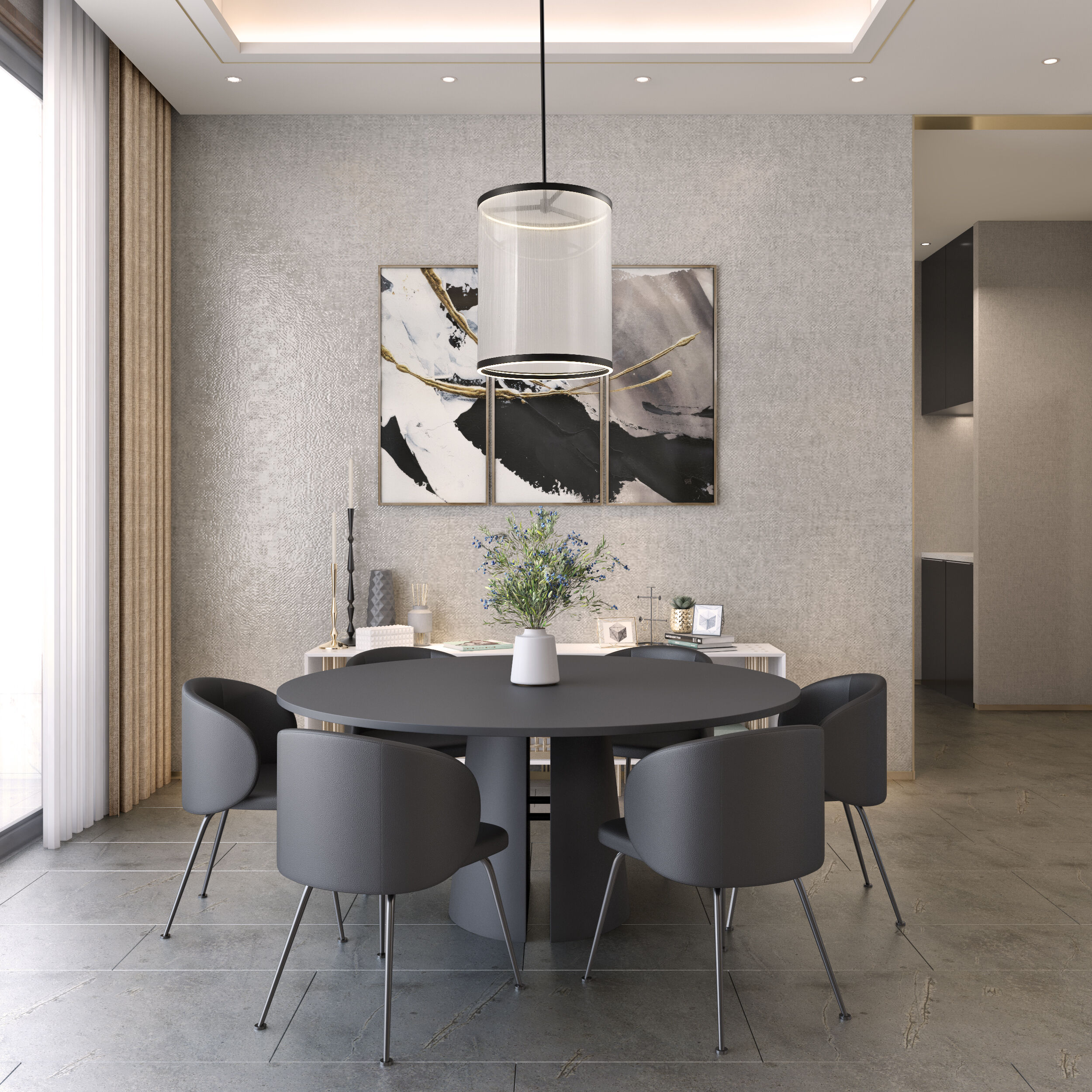 Cora LED 17.7 inch Black and Black Pendant Ceiling Light