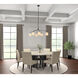 Crema 6 Light 40.55 inch Black and Brushed Brass Chandelier Ceiling Light