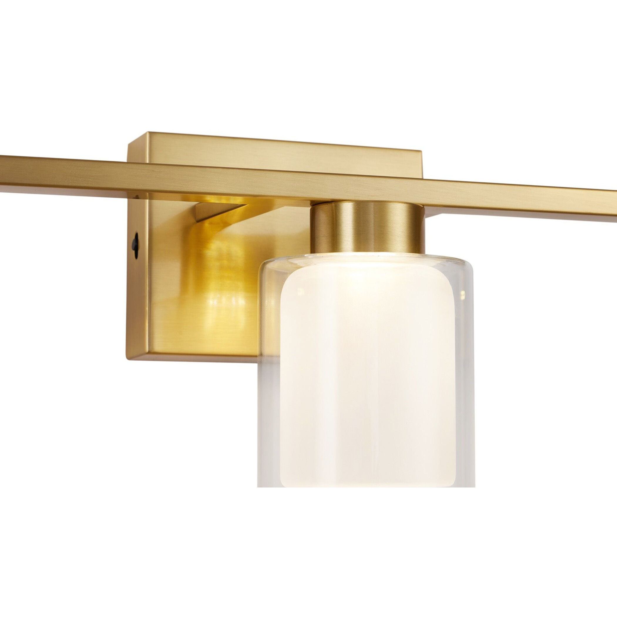 Saville LED 7 inch Brass Bathroom Sconce Wall Light
