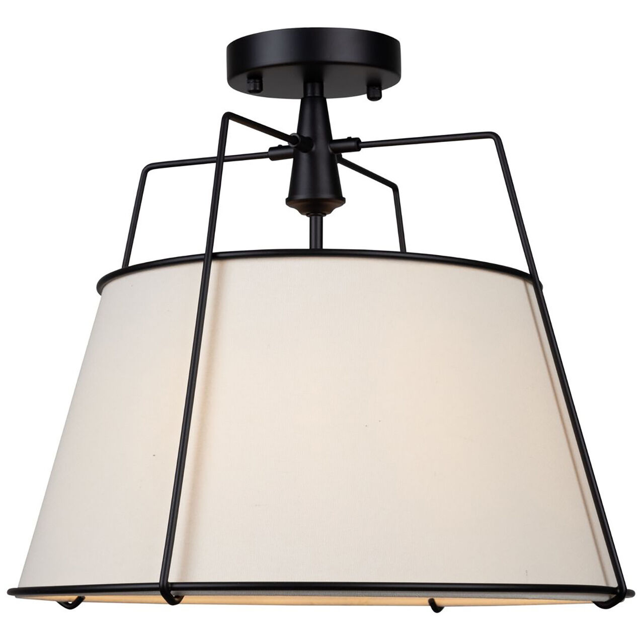 Pullman LED 17 inch Black Semi-Flush Mount Ceiling Light