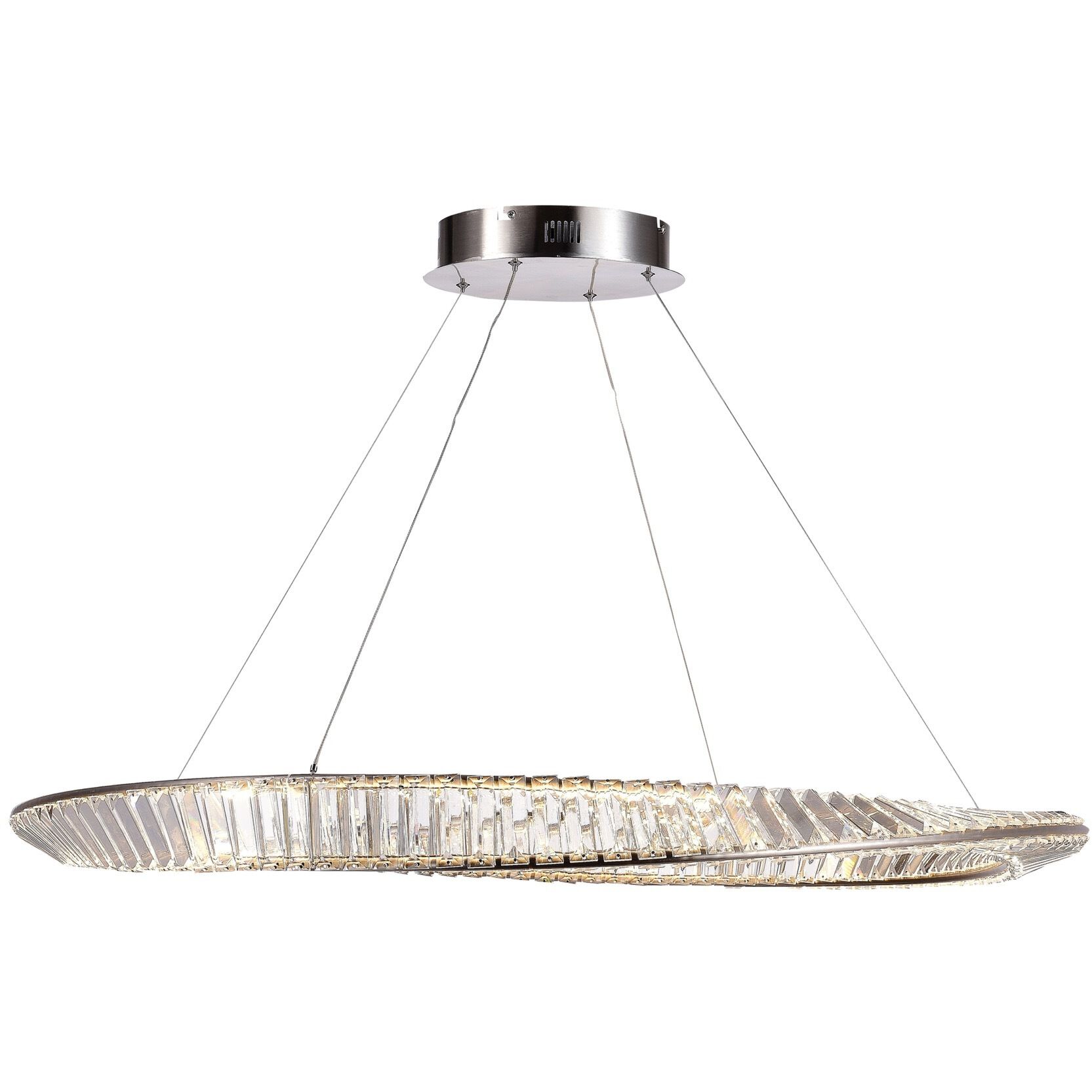 Stella 39.5 inch Satin Nickel Pendant Ceiling Light