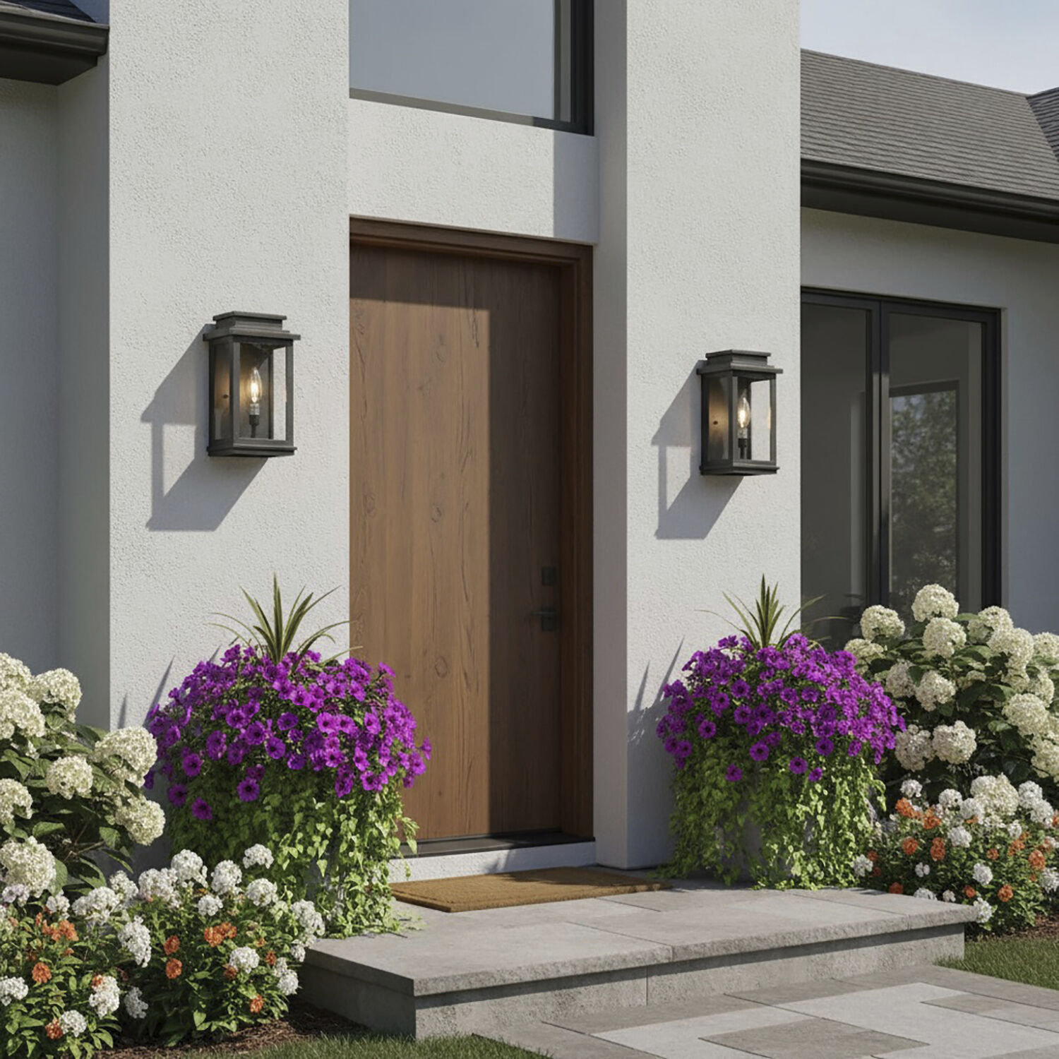 Freemont LED 13.5 inch Black Outdoor Wall Light