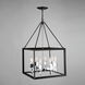 Vineyard 8 Light 20 inch Black and Chrome Up Chandelier Ceiling Light in Black/Chrome