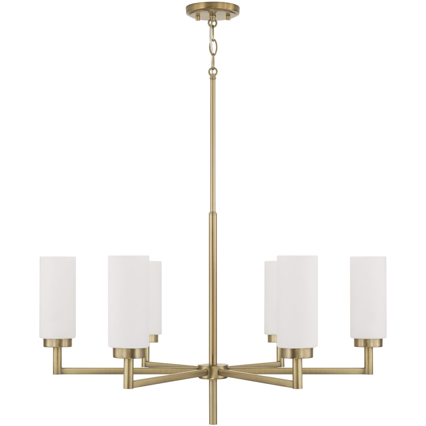 Alyssa 6 Light 31 inch Aged Brass Chandelier Ceiling Light