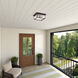 Estate 3 Light 12 inch Black and Brass Outdoor Flush Mount