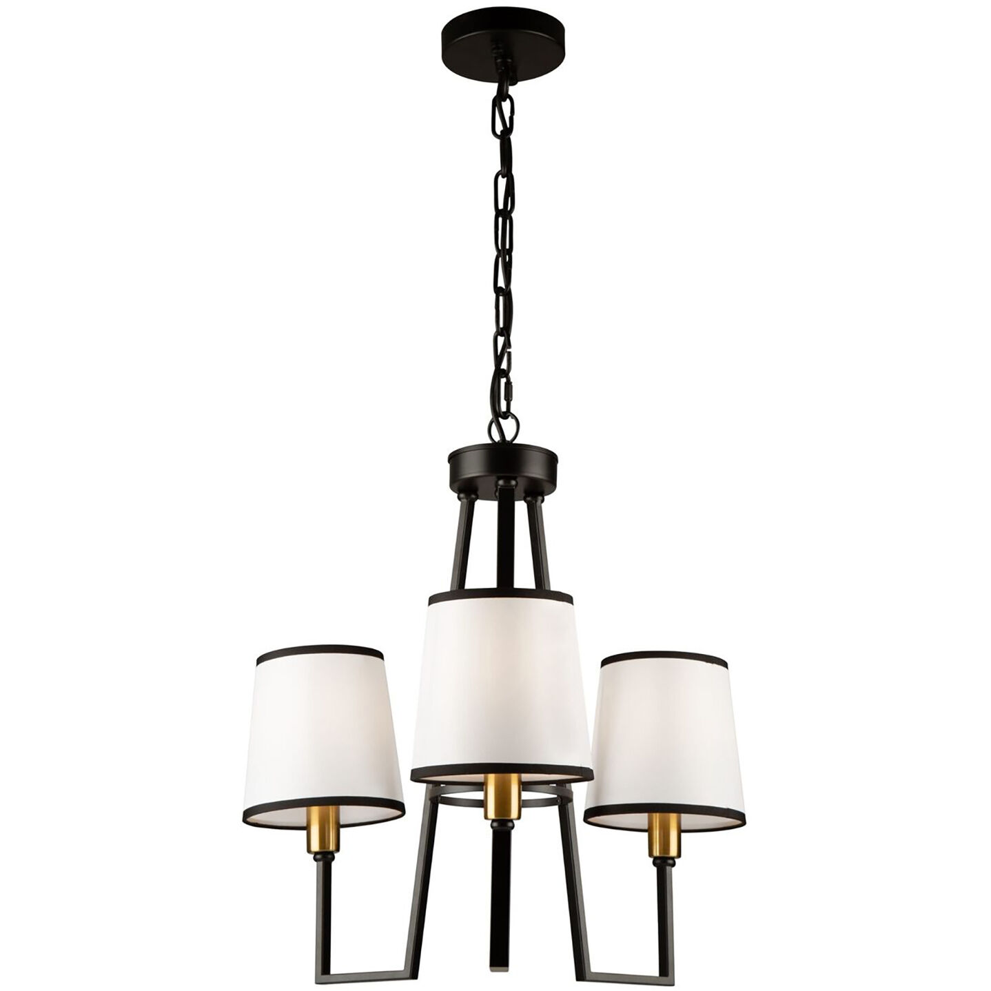 Coco LED 19.7 inch Gold and Black Chandelier Ceiling Light